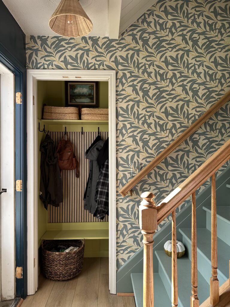 whimsical entryway and closet